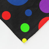 Dark Rainbow Spots Fleece Blanket Deken (Hoek)