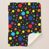 Dark Rainbow Spots Sherpa Blanket Deken (Voorkant)
