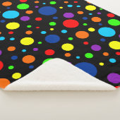 Dark Rainbow Spots Sherpa Blanket Sherpa Deken (3/4)