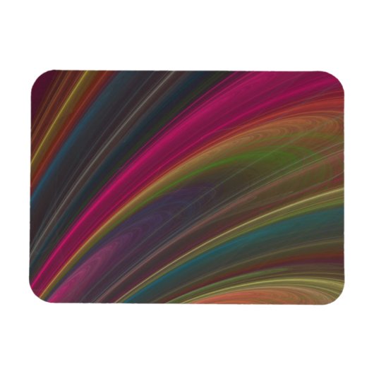 Dark Rainbow Swirls Magnet Magneet (Horizontaal)