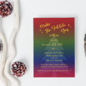 Dark Rainbow Yuletide Holiday Party Kaart