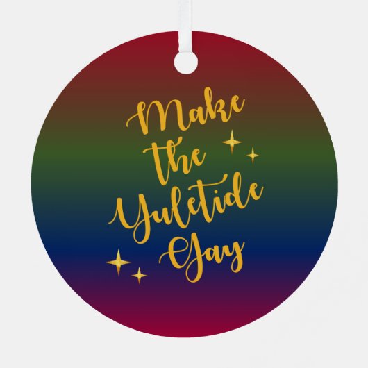 Dark Rainbow Yuletide Personalized Holiday Foto Metalen Ornament (Achterkant)