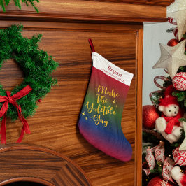 Dark Rainbow Yuletide Pride gepersonaliseerd Kleine Kerstsok