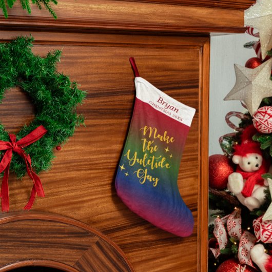 Dark Rainbow Yuletide Pride gepersonaliseerd Kleine Kerstsok