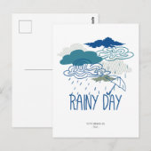 Dark Rainy Night Briefkaart (Voorkant / Achterkant)