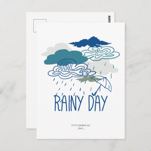 Dark Rainy Night Briefkaart (Voorkant / Achterkant)