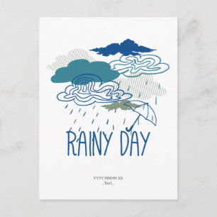 Dark Rainy Night Briefkaart