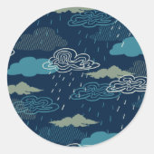 Dark Rainy Night Ronde Sticker (Voorkant)