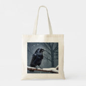 Dark Raven Black Bird Tote Bag (Achterkant)