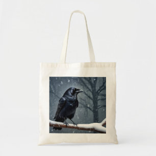 Dark Raven Black Bird Tote Bag