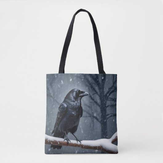 Dark Raven Black Bird Tote Bag (Voorkant)
