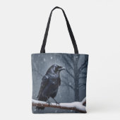 Dark Raven Black Bird Tote Bag (Achterkant)