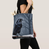 Dark Raven Black Bird Tote Bag (Dichtbij)