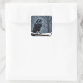 Dark Raven Black Bird Vierkante Sticker (Tas)