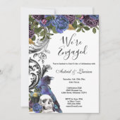 Dark Raven & Skull Engagement Party Kaart (Voorkant)