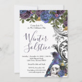 Dark Raven Winter Solstice Holiday Invitation (Voorkant)