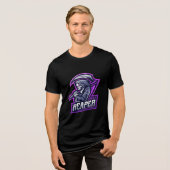 Dark Reaper Scythe Street Style Tri-Blend Shirt (Voorkant volledig)