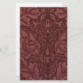 Dark Red Acanthus Leaves (van William Morris) Briefpapier (Voorkant / Achterkant)