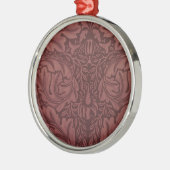 Dark Red Acanthus Leaves (van William Morris) Cera Metalen Ornament (Links)