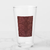 Dark Red Acanthus Leaves (van William Morris) Glas (Voorkant)