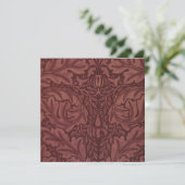 Dark Red Acanthus Leaves (van William Morris) Kaart (Staand voorkant)