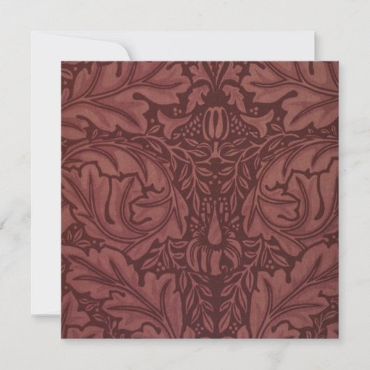 Dark Red Acanthus Leaves (van William Morris) Kaart (Voorkant)