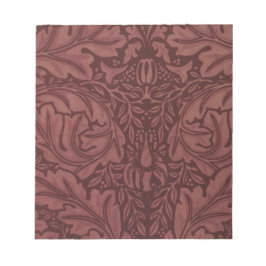 Dark Red Acanthus Leaves (van William Morris) Notitieblok