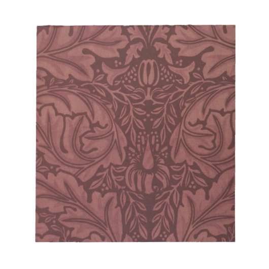 Dark Red Acanthus Leaves (van William Morris) Notitieblok (Voorkant)