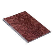 Dark Red Acanthus Leaves (van William Morris) Notitieboek (Rechterzijde)