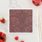 Dark Red Acanthus Leaves (van William Morris) Servet (Insitu)