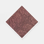 Dark Red Acanthus Leaves (van William Morris) Servet (Hoek)