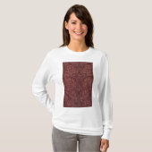Dark Red Acanthus Leaves (van William Morris) T-shirt (Voorkant volledig)