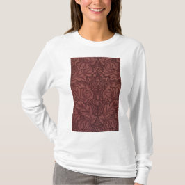 Dark Red Acanthus Leaves (van William Morris) T-shirt