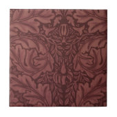 Dark Red Acanthus Leaves (van William Morris) Tegeltje (Voorkant)