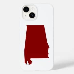 Dark Red Alabama Shape Case-Mate iPhone Case