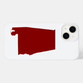 Dark Red Alabama Shape Case-Mate iPhone Case (Achterkant (horizontaal))