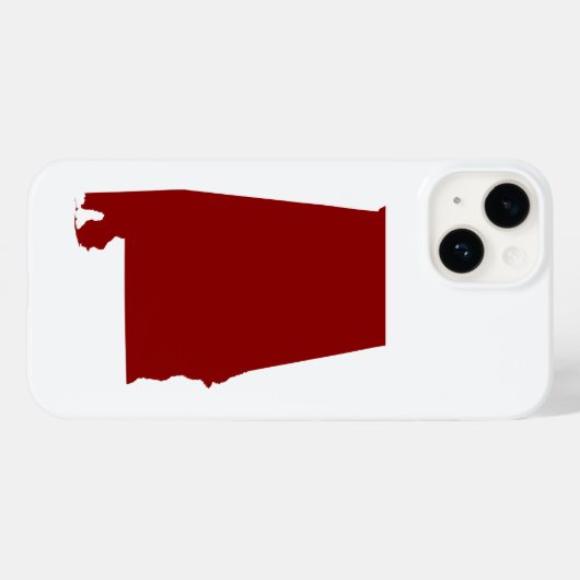 Dark Red Alabama Shape Case-Mate iPhone Case (Achterkant (horizontaal))