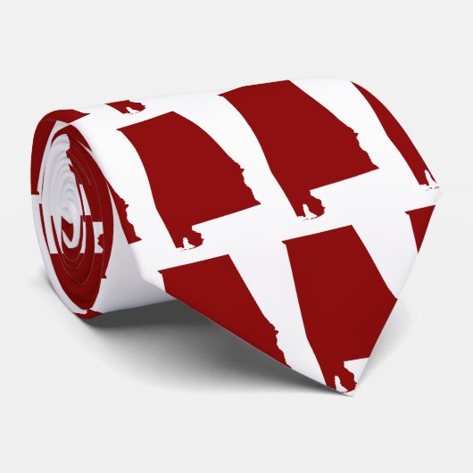 Dark Red Alabama Shape Stropdas (Opgerold)