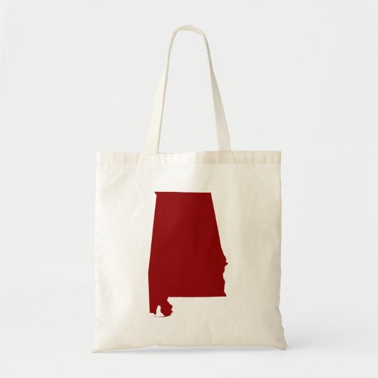 Dark Red Alabama Shape Tote Bag (Voorkant)