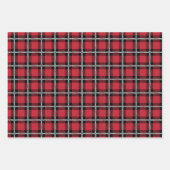 Dark Red and Black Tartan Plaid Pattern Inpakpapier Vel (Voorkant 2)