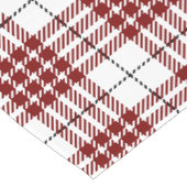 Dark Red and White Tartan Plaid Pattern Korte Tafelloper (Hoek)