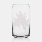 Dark Red Asiatic Lilies Floral Blikvorm Glas (Achterkant)
