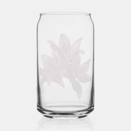 Dark Red Asiatic Lilies Floral Blikvorm Glas (Achterkant)