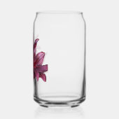 Dark Red Asiatic Lilies Floral Blikvorm Glas (Links)