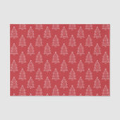 Dark Red Background-document met kerstboomstructuu Tissuepapier (Voorkant)