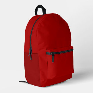 Dark Red Backpack Bedrukte Rugzak