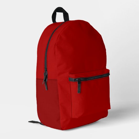 Dark Red Backpack  Bedrukte Rugzak (Achterkant Hoek Links)