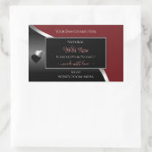 Dark Red Black Wavy Silver Hearts Product Labels (Tas)