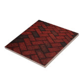 Dark Red Brick Pattern Tegeltje (Zijkant)