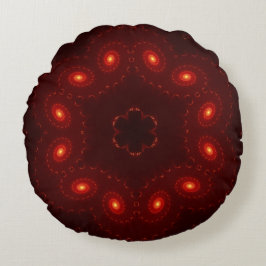 Dark Red Burgandy Gothic Lace Snowflake Rond Kussen